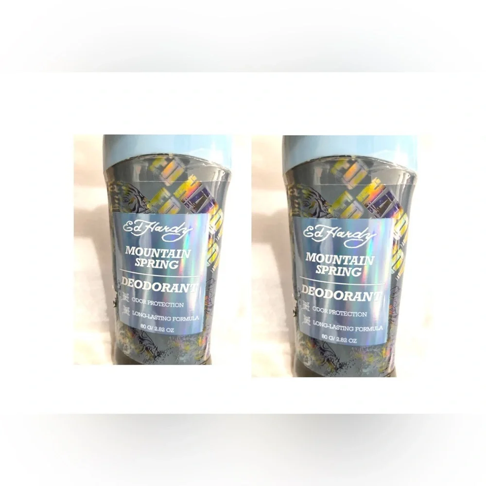 Ed Hardy mountain spring odor protection deodorant 2pack‎ new